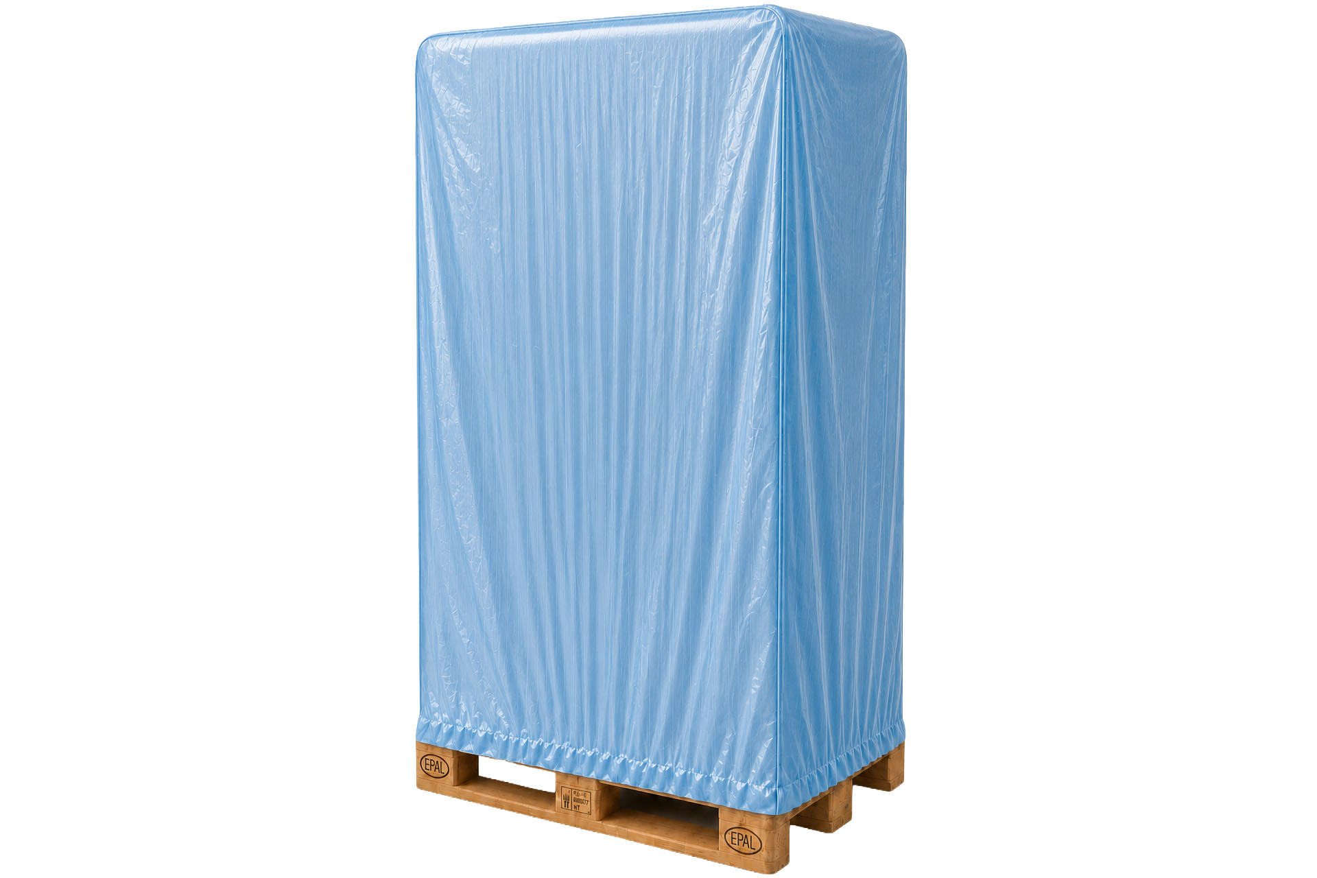 Abdeckhauben mit Gummizug aus VCI-CORRO PROTECT® für Europaletten - 1250 x 850 x 2000 mm Abdeckhauben mit Gummizug aus VCI-CORRO PROTECT® für Europaletten - 1250 x 850 x 2000 mm