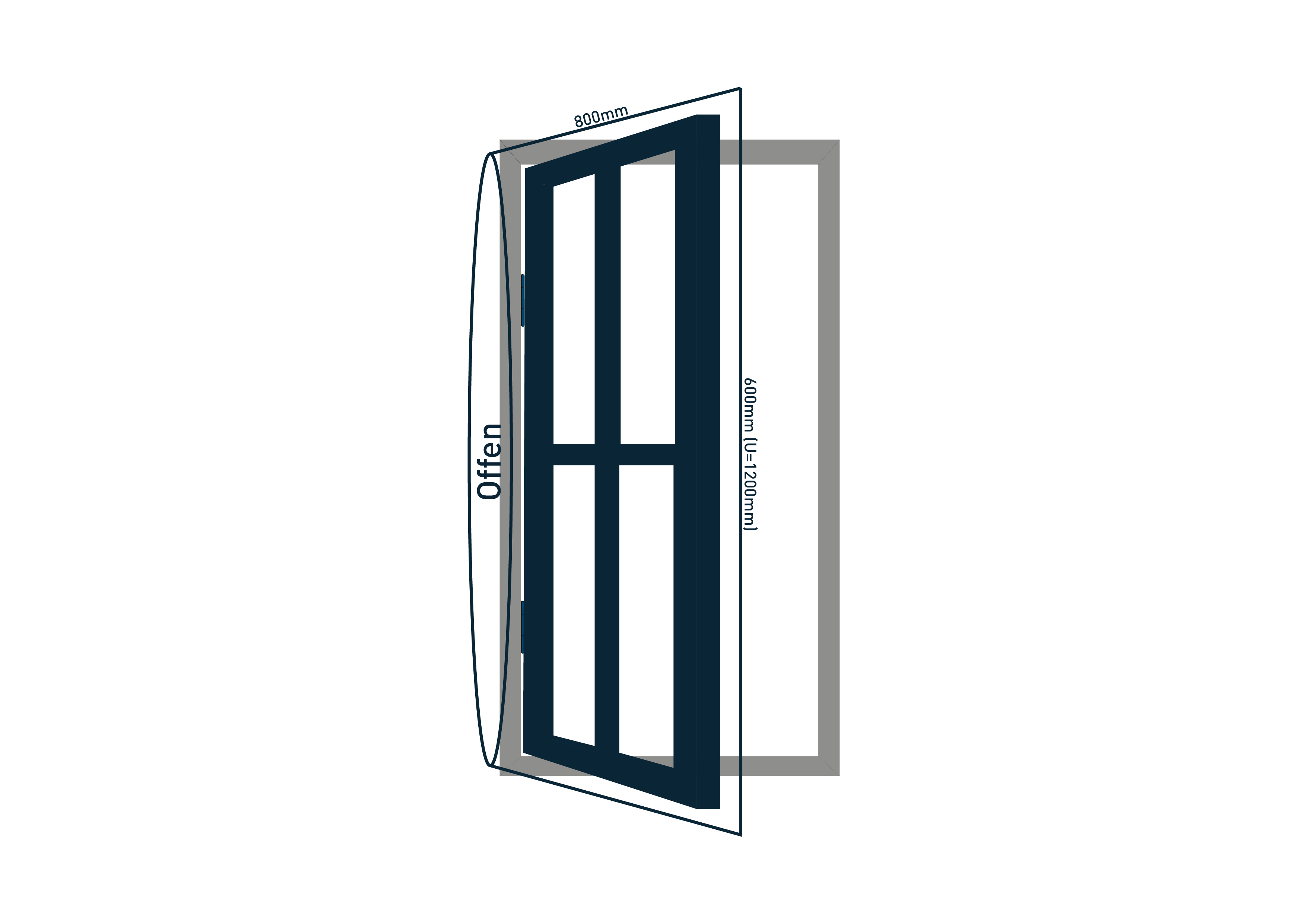 Fensterschutzhüllen für Fenster 800mm x 600mm in 30 µm ( 0,030 mm ) auf Rolle