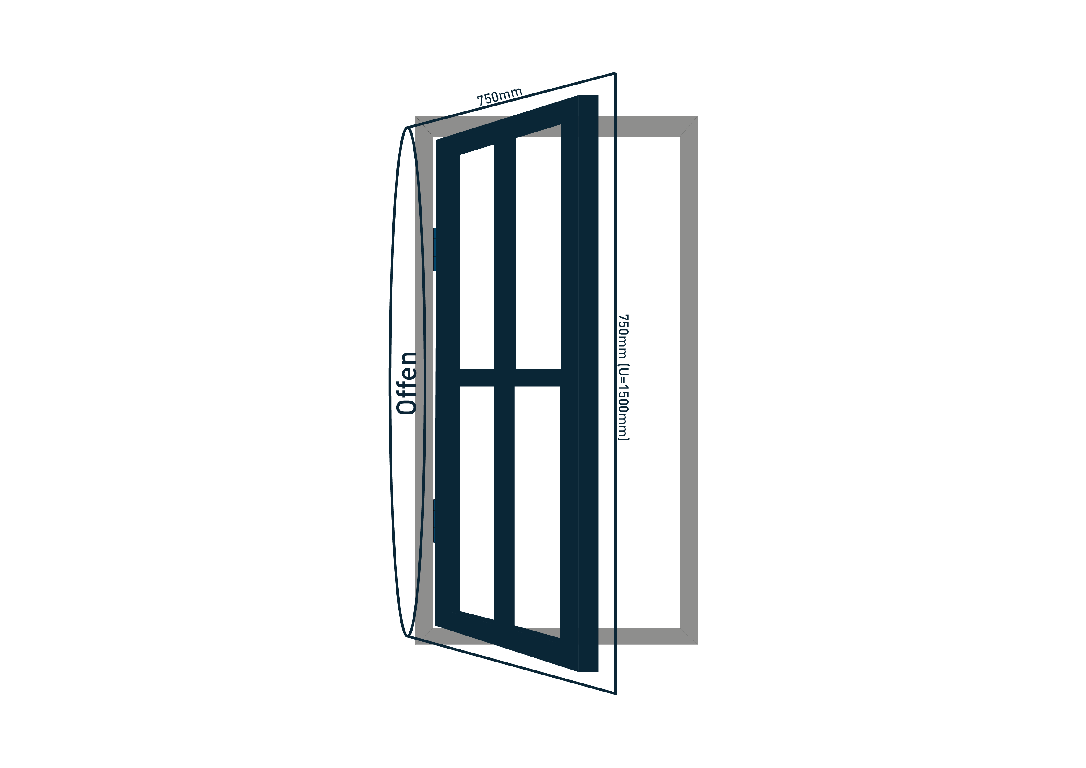 Fensterschutzhüllen für Fenster 750mm x 750mm in 30 µm ( 0,030 mm ) auf Rolle
