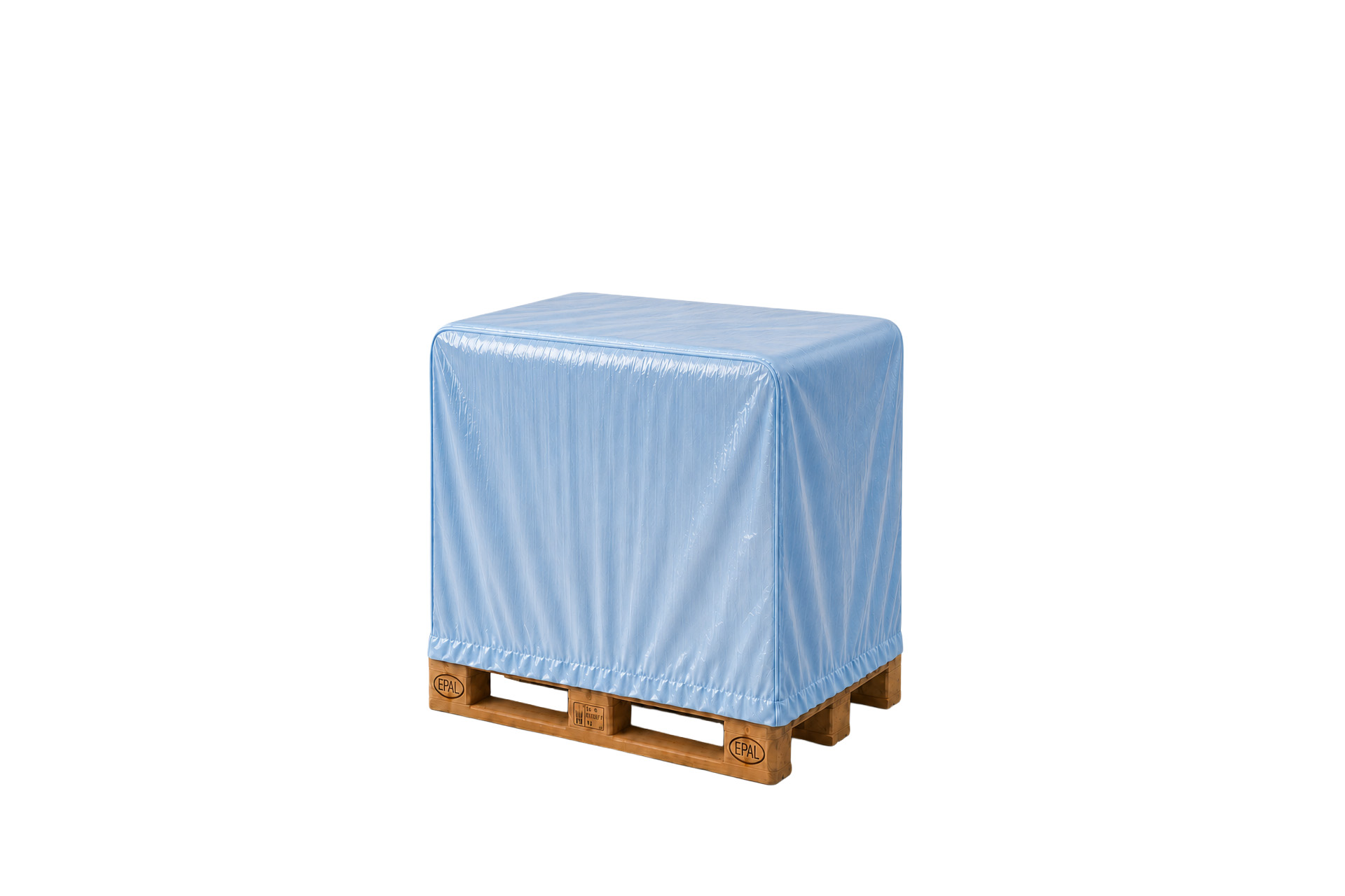 Abdeckhauben mit Gummizug aus VCI-CORRO PROTECT® für Europaletten - 1250 x 850 x 950 mm