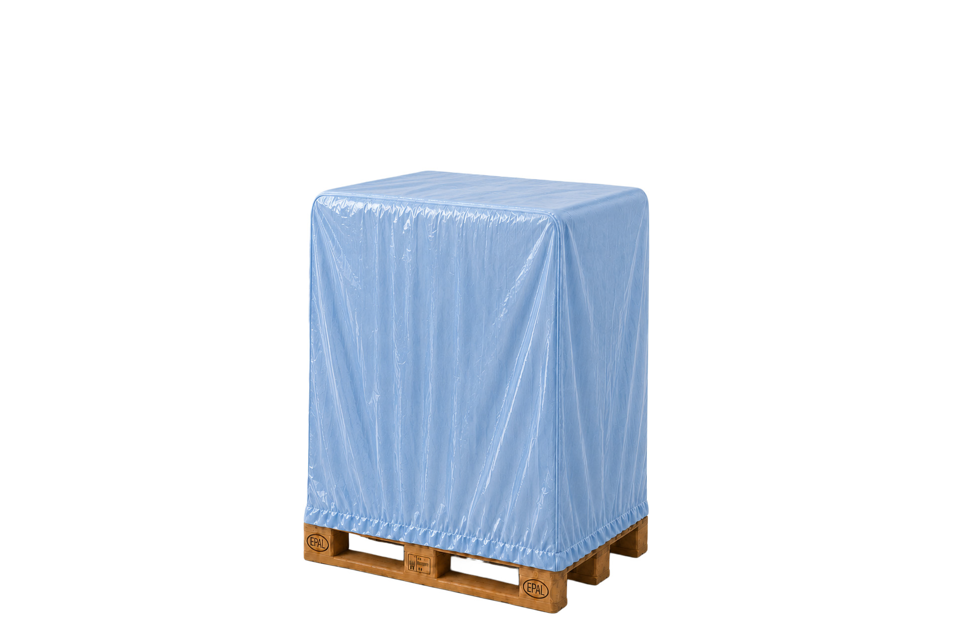 Abdeckhauben mit Gummizug aus VCI-CORRO PROTECT® für Europaletten - 1250 x 850 x 1400 mm Abdeckhauben mit Gummizug aus VCI-CORRO PROTECT® für Europaletten - 1250 x 850 x 1400 mm