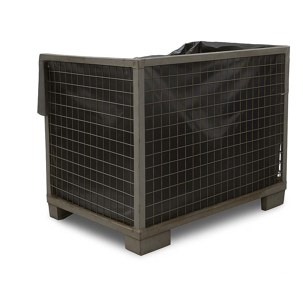 Foliensäcke für Gitterboxen - schwarz-transparent