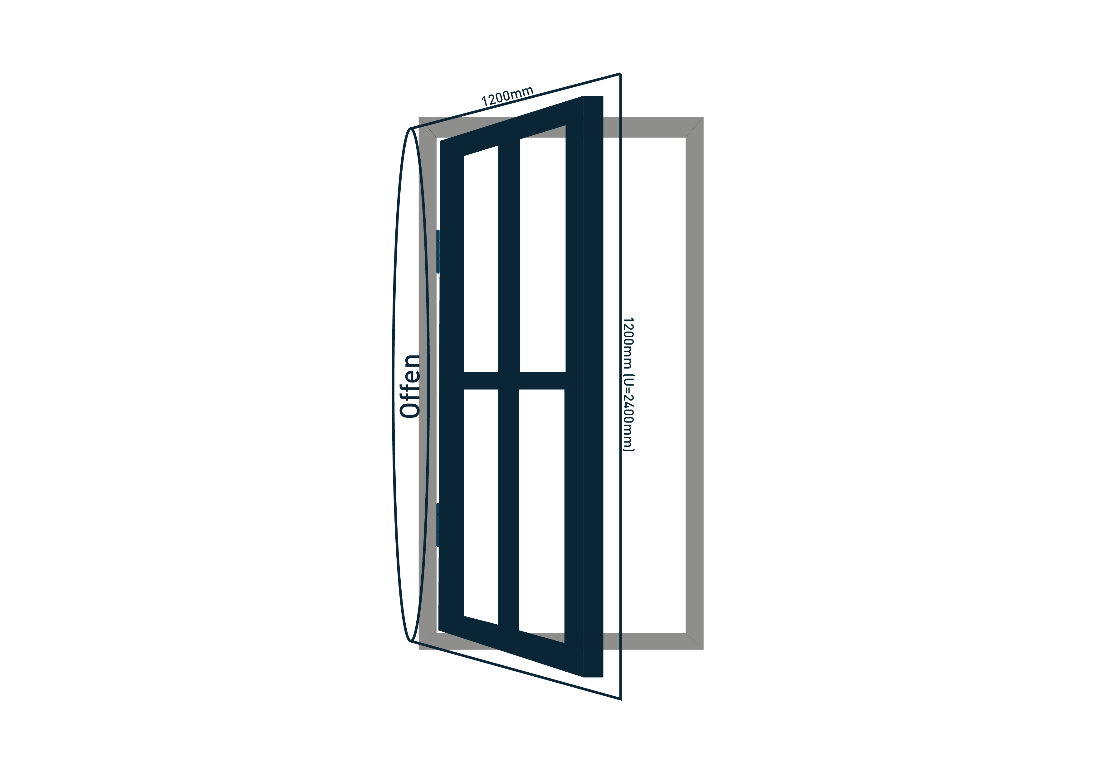 Fensterschutzhüllen für Fenster 1200mm x 1200mm in 30 µm ( 0,030 mm ) auf Rolle