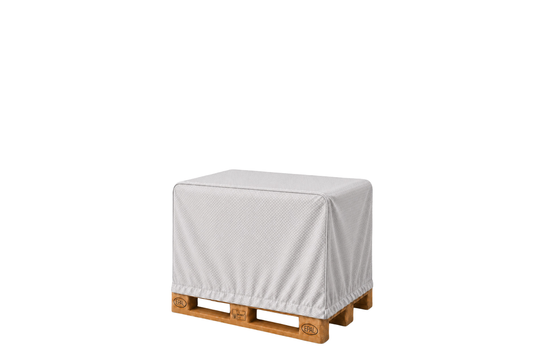 Abdeckhauben mit Gummizug aus Gitternetzfolie / HDPE Gewebe für Europaletten - 1250 x 850 x 950 mm