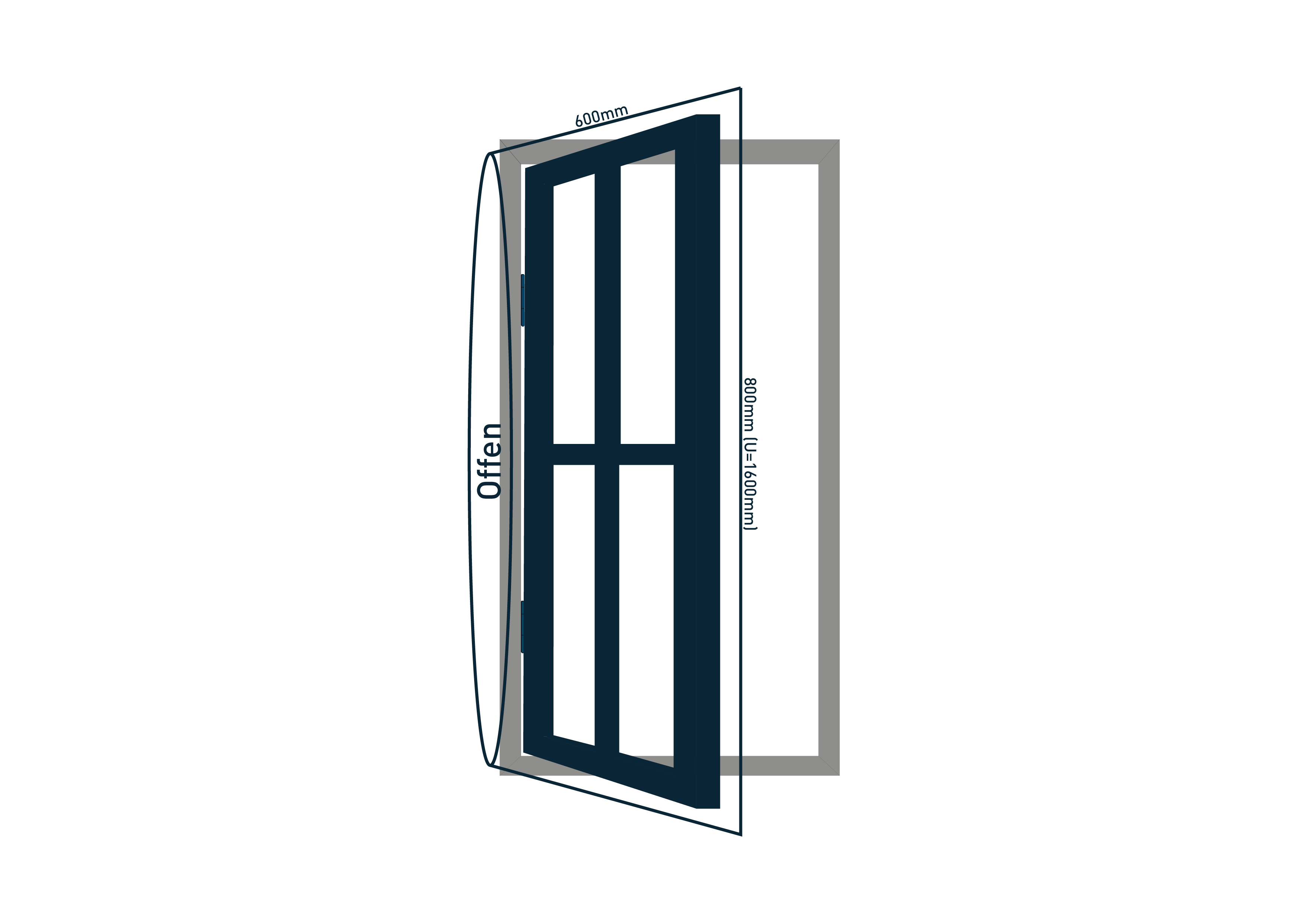 Fensterschutzhüllen für Fenster 600mm x 800mm in 30 µm ( 0,030 mm ) auf Rolle