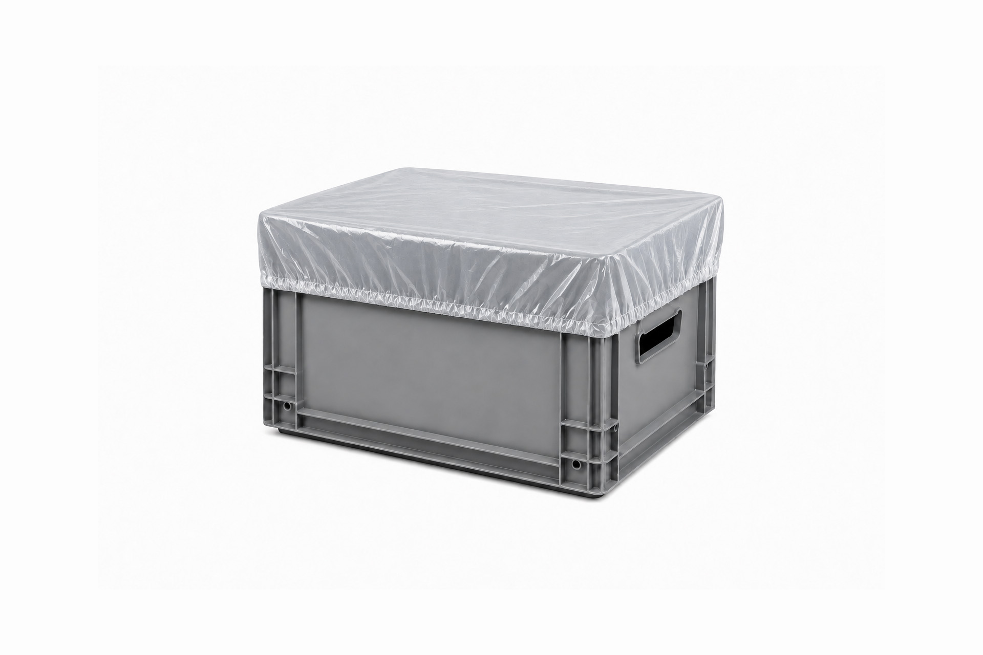 Abdeckhauben mit Gummizug aus LDPE für KLT Behälter (KLT 3215 / RL-KLT 3147) - 300 × 200 × 49 mm