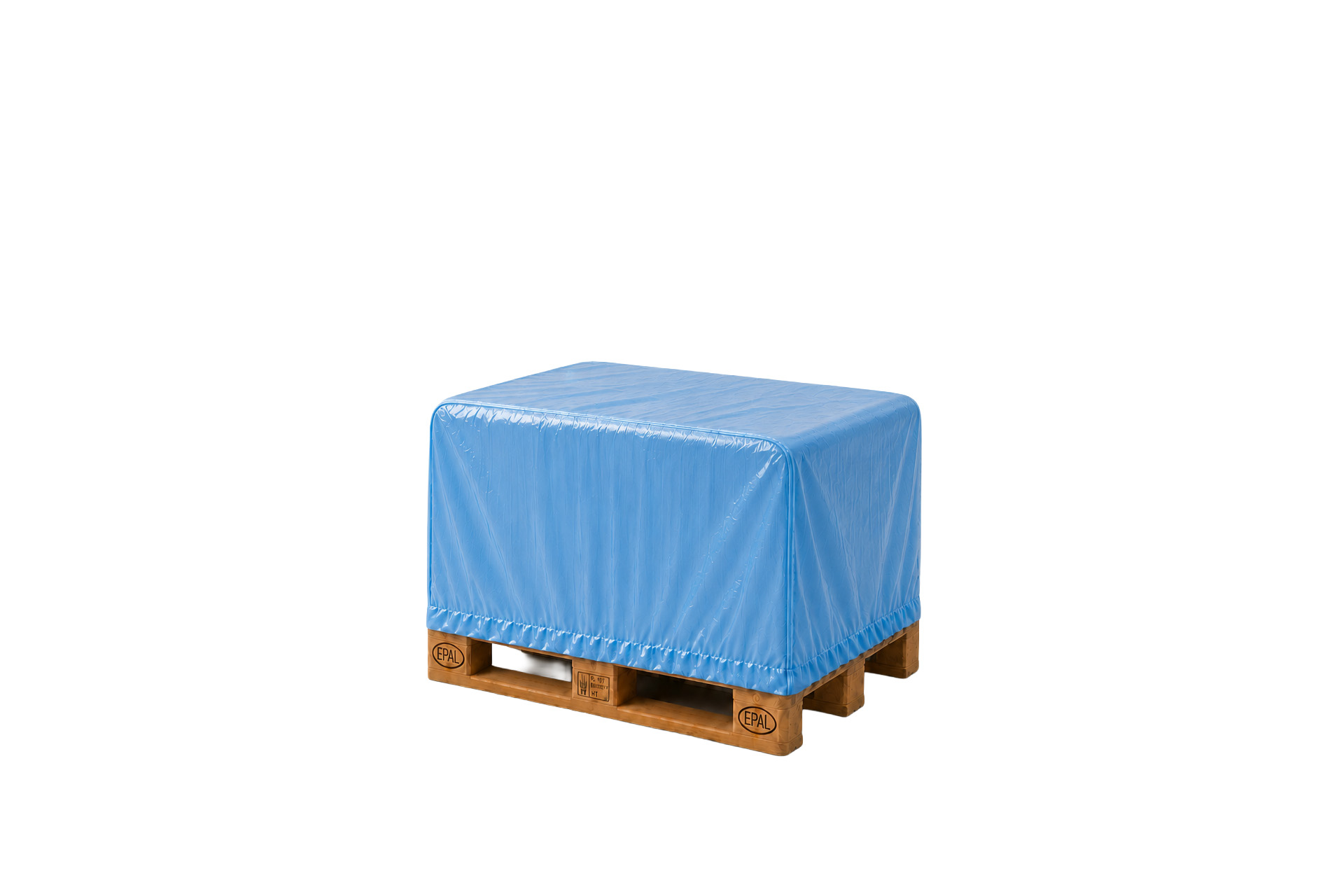 Abdeckhauben mit Gummizug aus VCI-CORRO PROTECT® für Europaletten - 1250 x 850 x 650 mm