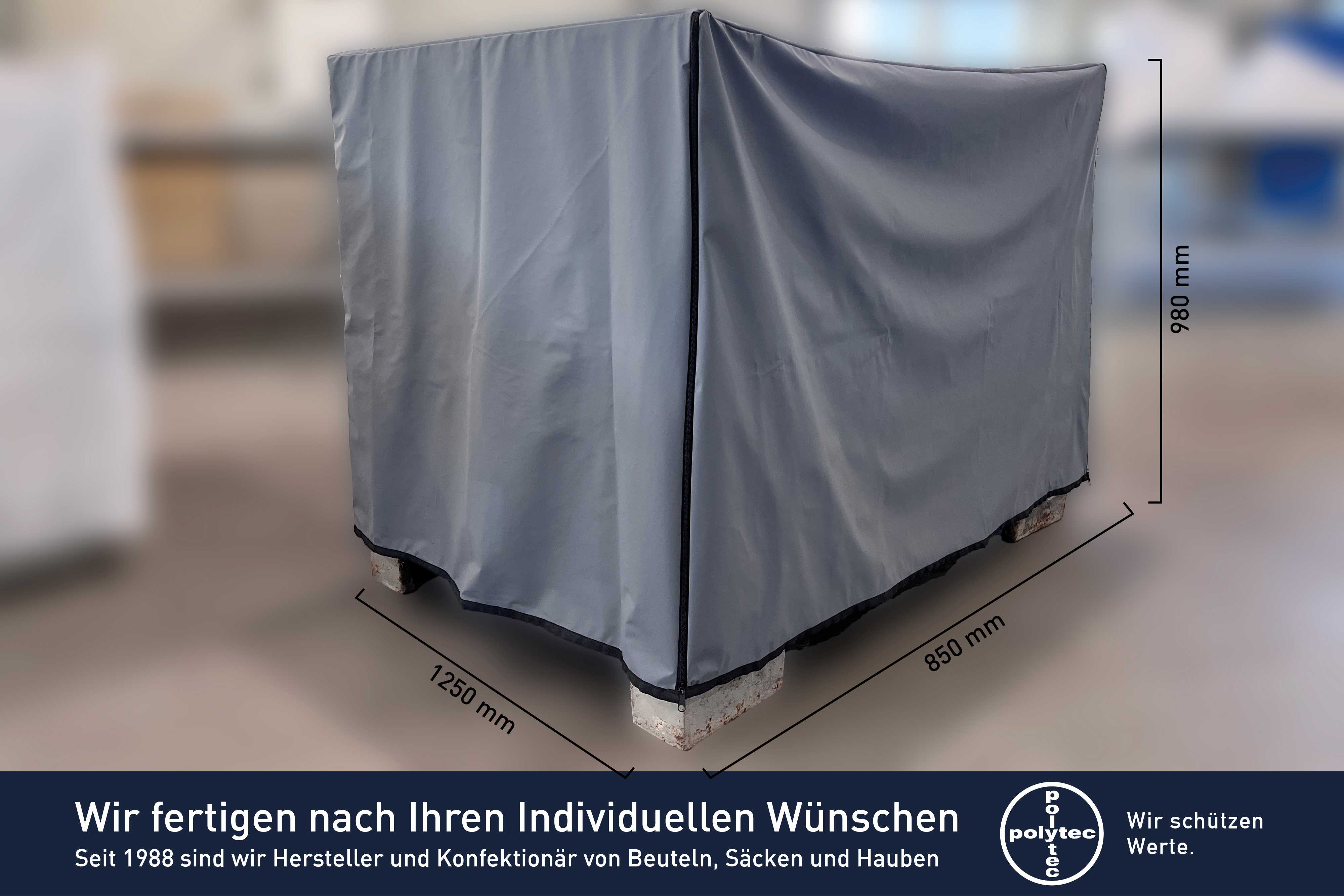 Abdeckhaube Gitterbox PU-beschichtet für extreme Bedingung - 1250 x 850 x 980 mm Abdeckhauben für Gitterboxen