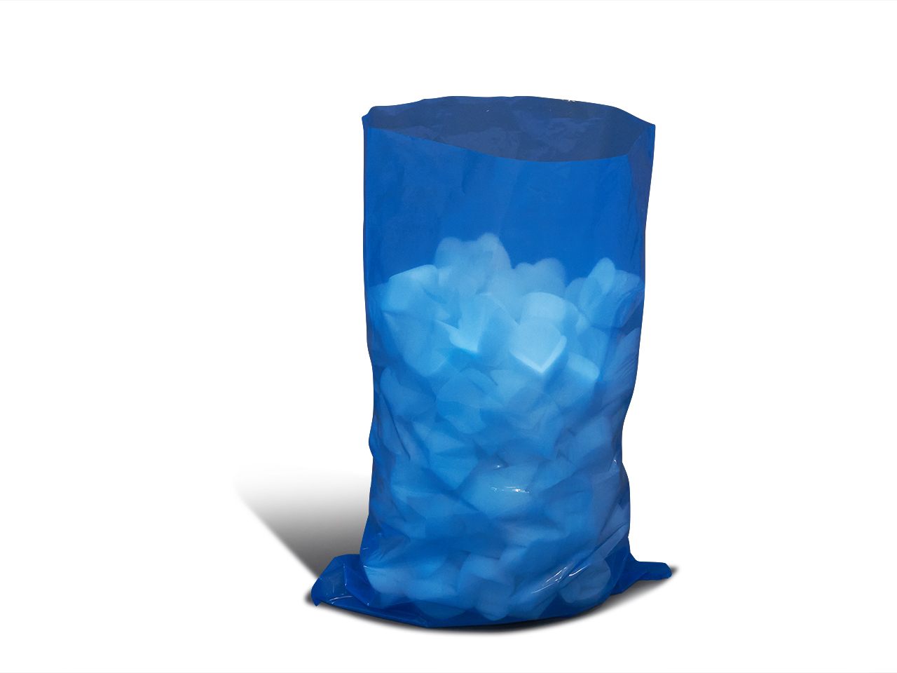 Flachsäcke blau-transparent