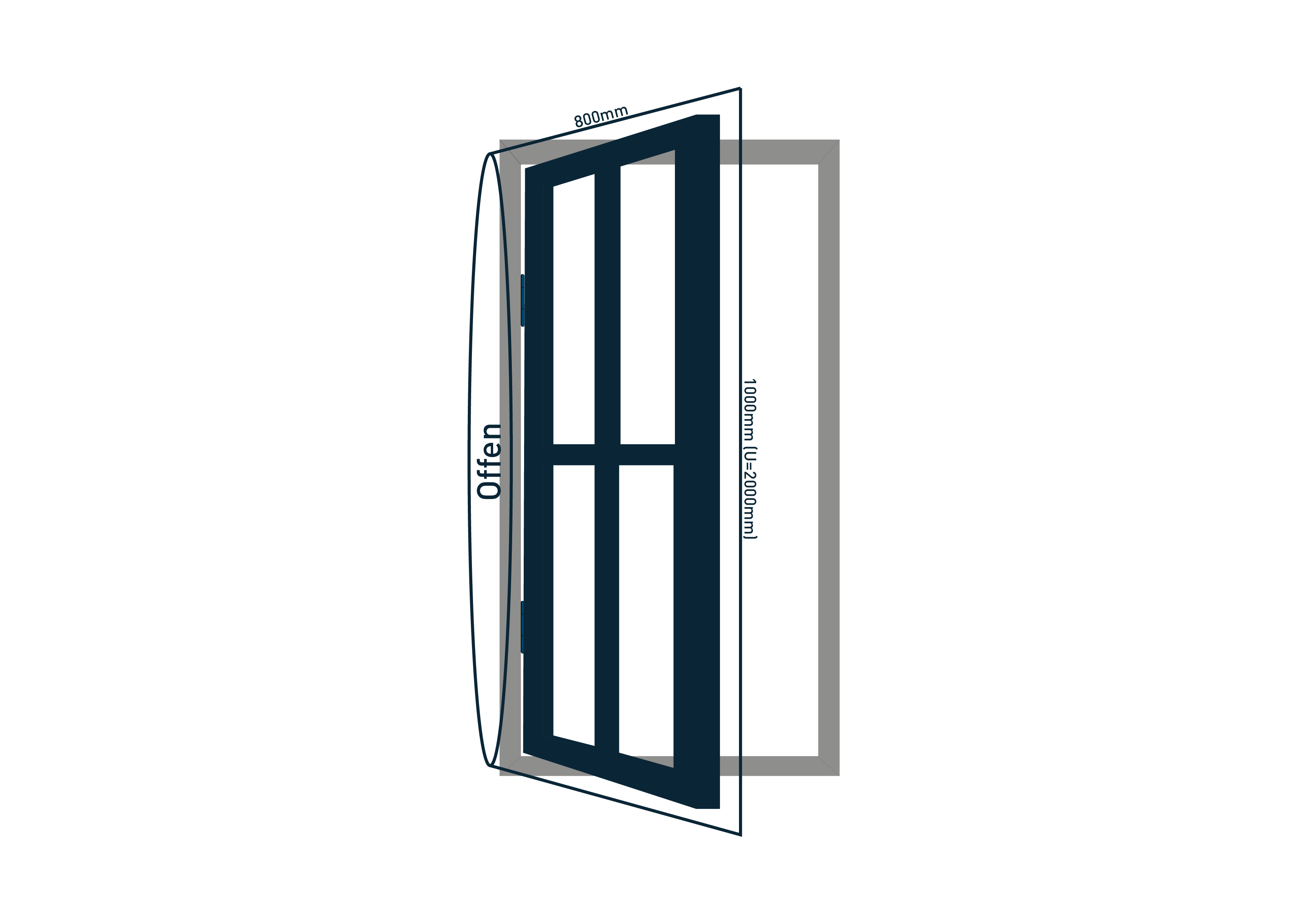 Fensterschutzhüllen für Fenster 800mm x 1000mm in 30 µm ( 0,030 mm ) auf Rolle