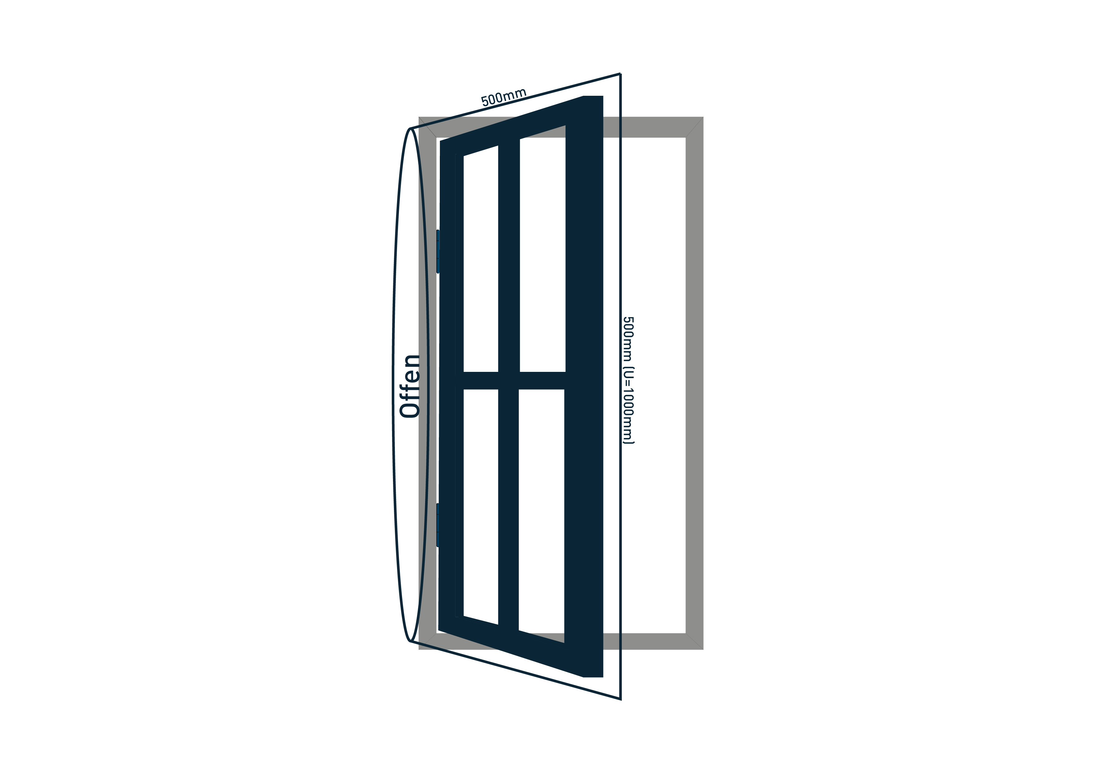 Fensterschutzhüllen für Fenster 500mm x 500mm in 30 µm ( 0,030 mm ) auf Rolle