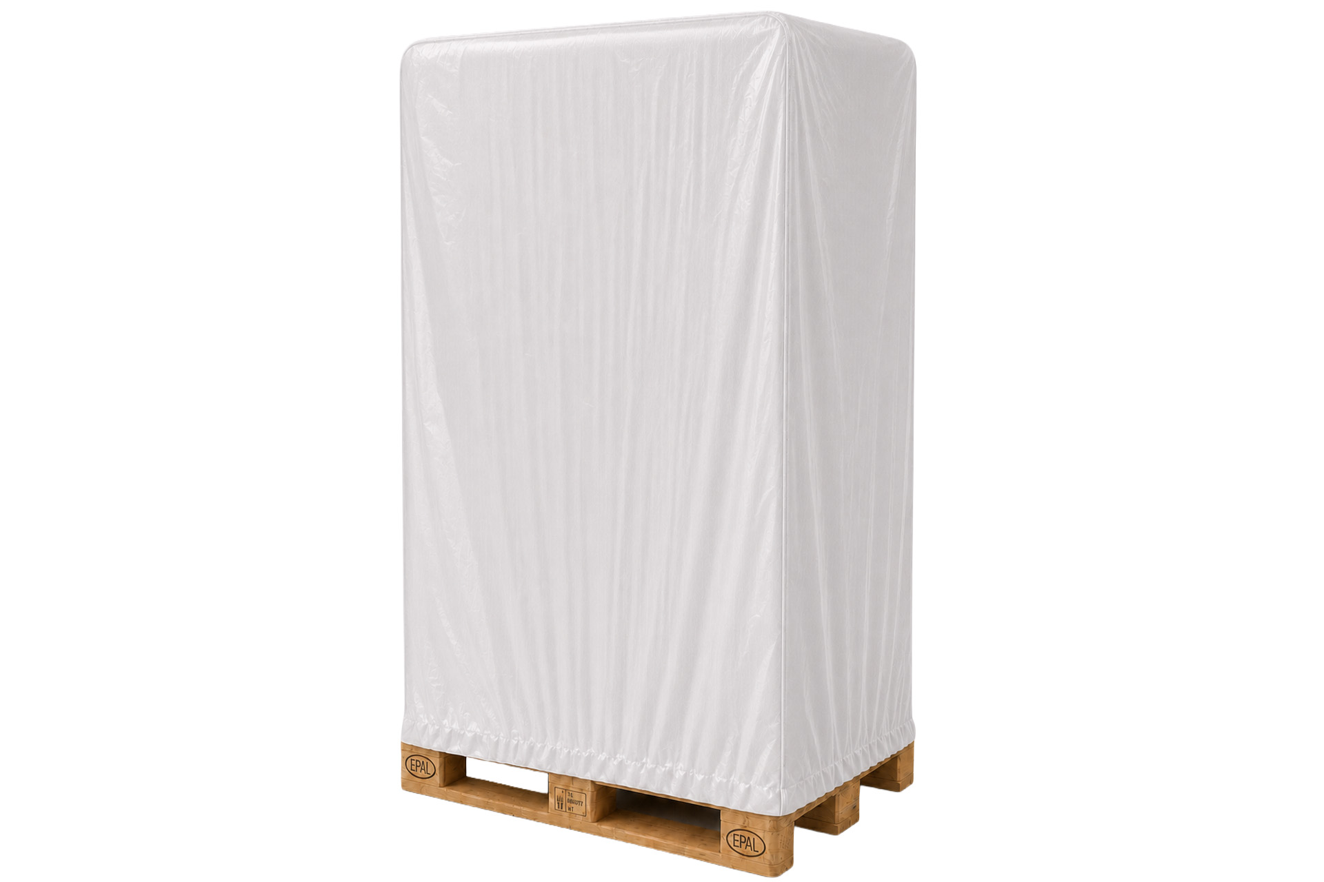 Abdeckhauben mit Gummizug aus LDPE für Europaletten - 1250 x 850 x 2000 mm Abdeckhauben mit Gummizug aus LDPE für Europaletten - 1250 x 850 x 2000 mm
