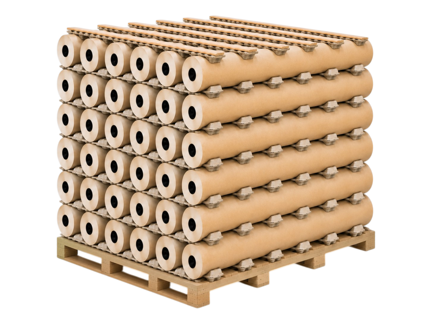 Palettenzwischenlage für Rollen / Rollenstapel für 6 Rollen - 1200 x 250 mm - Ø Rollen: 180 - 200 mm Palettenzwischenlage für Rollen / Rollenstapel für 6 Rollen - 1200 x 250 mm - Ø Rollen: 180 - 200 mm