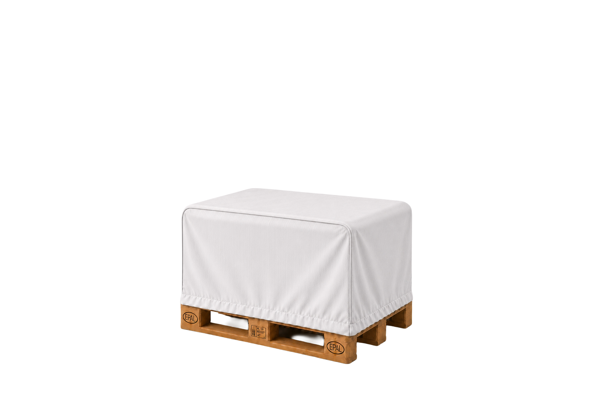 Abdeckhauben mit Gummizug aus Gewebefolie für Europaletten - 1250 x 850 x 650 mm
