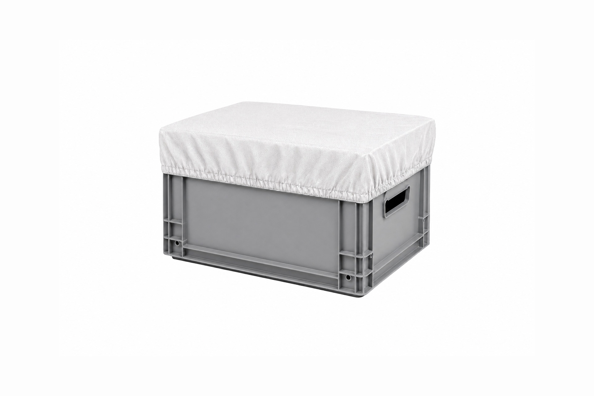 Abdeckhauben mit Gummizug aus Gewebefolie für KLT Behälter (KLT 3215 / RL-KLT 3147) - 300 × 200 × 49 mm