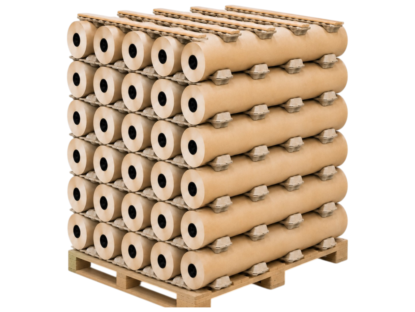 Palettenzwischenlage für Rollen / Rollenstapel für 5 Rollen - 1000 x 300 mm - Ø Rollen: 170 - 200 mm